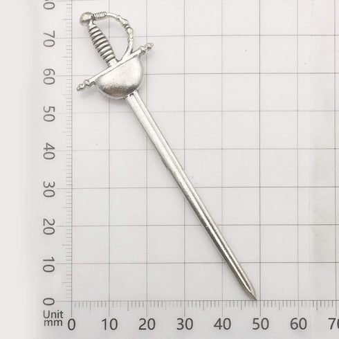 12pcs Craft Supplies Antique Silver Swords Knife Bookmark Charms Pendants for Crafting, Jewelry Findings Making Accessory for DIY Necklace Bracele...