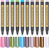 JR.WHITE Metallic Paint Markers, 10 Colors for Rock Painting, Black Paper, Scrapbook, Photo Album, DIY Arts & Crafts, Glass, Wood, Card Making...