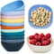 12 Pack Mini Square Dinnerware Bowls for Kids 4.5 OZ Unbreakable Wheat Straw Dipping Bowls, Small Bowls Perfect for Prep, Nuts, Candy, or Dips(Mul...