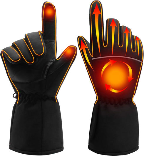 SPRING Electric Heated Gloves,Portable Battery Heating Thermal Gloves,Waterproof Touchscreen Gloves for Cycling,Motorcycle,Hiking,Snowboarding Out...