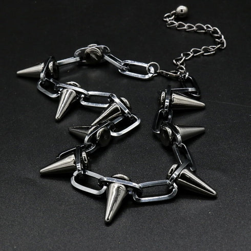 Punk Black Barbed Wire Chain Necklace for Women Men Gothic Spike Taper Choker Necklaces Adjustable Emo Eboy Jewelry Gift...