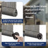 Sun Shade Replacement Parts Shade Tie Downs and End Cap with Ring Kit,Weather Resistance,Compatible with Coolaroo Exterior Roller Shade,Outdoor Bl...