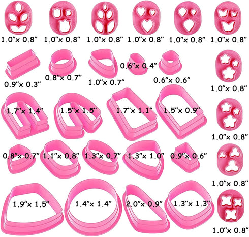 Polymer Clay Cutters 28 Pcs, Mini Flower Butterfly Leaf Clay Earring Cutters, Organic Shape Clay Cutters for Polymer Clay Jewelry...
