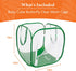 Baby Cube Clear Mesh Butterfly Cage with Drawbridge Open Door | 14”L x 14”W x 16”H | Raise Up to 10 Monarchs with POP-Up Professional Habitat by M...