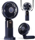 Portable Fan, 4200mAh Battery Operated Fan, 5 Speeds Personal Fan with Base, Digital Display, 180° Ajustable Lash Fan Makeup Fan for Women, Handhe...