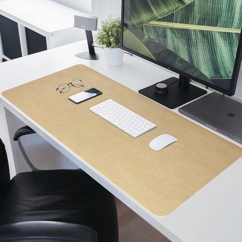 HofferRuffer Desk Pad, Office Desk Protector Mat, Waterproof Desk Mat for Desktop, Dual Side Use Faux Leather Desk Pad for Keyboard and Mouse for ...