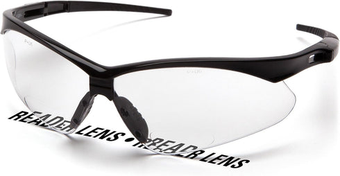 Pyramex Safety PMXTREME Readers Bifocal Safety Glasses Eye Protection Clear +2.5 Bifocal Lens Includes Cord...