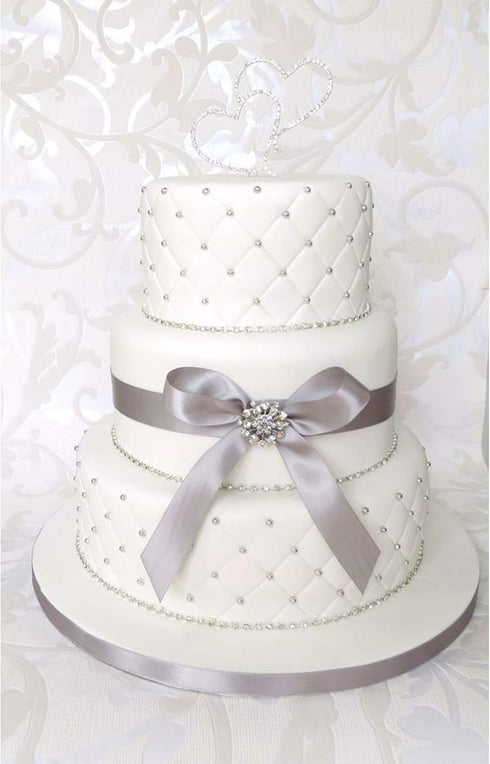 VATIN Double Face Deep Silver Satin Ribbon 1" Continuous 25 Yards,Silver Polyester Fabric Ribbon use for Bows Bouquet, Gift Wrapping, Floral Arran...