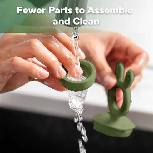 Haakaa Baby Fruit Food Feeder & Mini Freezer Nibble Tray Combo, Breastmilk Popsicle Molds for Baby Cooling Relief, BPA Free Silicone Feeder for Sa...