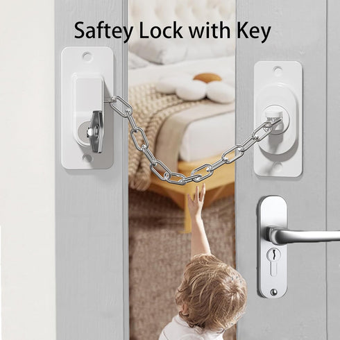 (3 Pack) Child Safety Locks, Adjustable Refrigerator Lock with Keys, for Fridge, Door, Drawers, Toilet and Child Safety Cabinet Lock, door lock, w...
