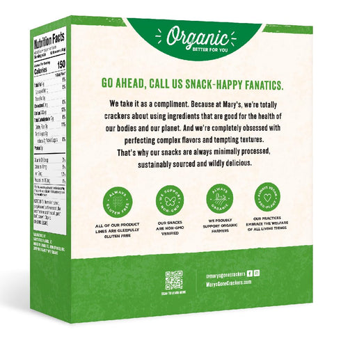 Mary's Gone Crackers Super Seed Crackers, Organic Plant Based Protein, Gluten Free, Basil & Garlic, 5.5 Ounce (Pack of 1)...
