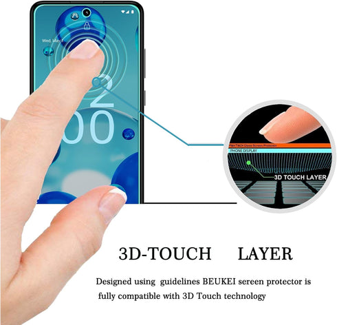 beukei (3 Pack) Designed for HMD Vibe Screen Protector Tempered Glass, Anti Scratch, Bubble Free...