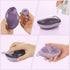 Pet Grooming Bath Massage Brush with Soap and Shampoo Dispenser Soft Silicone Bristle for Long Short Haired Dogs Cats (PURPLE)...