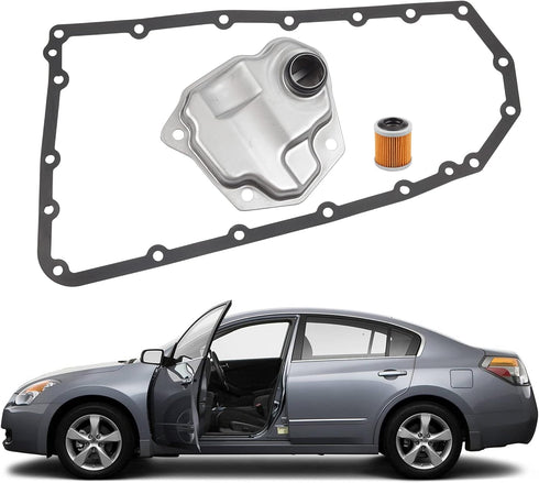Dasbecan Automatic Transmission Filter Oil Pan Gasket Kit Compatible with Nissan Altima Juke Rogue Mitsubishi Lancer Outlander Dodge Caliber Jeep ...