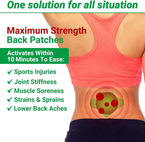 Back Pain Patches, 48 Count Heat Patches, 8 Hour Long Lasting Deep Hot Soothing for Knee, Back, Neck, Shoulder, Muscle Soreness with Natural Warmi...