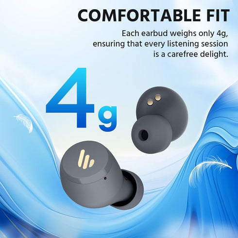 Edifier X3 Lite True Wireless Earbuds, AI Call Noise Cancellation, Bluetooth 5.3, IP55 Waterproof, Touch Control, 24H Playtime, Built-in Dual Micr...