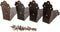 dophee 4Pcs Antique L Shaped Corner Guards, Embossing Decorative Edge Corner Bracket Protectors Cover with Mounting Screws for Chest Case Wooden B...