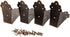 dophee 4Pcs Antique L Shaped Corner Guards, Embossing Decorative Edge Corner Bracket Protectors Cover with Mounting Screws for Chest Case Wooden B...