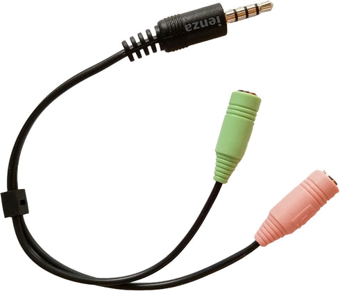 ienza Combo Jack 3.5mm Male 4 Pole to Dual 3.5mm Female Mic/Headphone Adapter for Logitech G230 G430 and Similar PC Gaming Headsets...