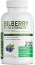 Bronson Bilberry Extra Strength Vaccinium Myrtillus, Promotes Eye Health and Supports Healthy Vision - Non GMO, 200 Vegetarian Capsules...