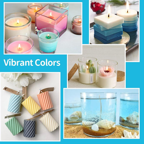 YRYM HT Candle Color Dye for Soy Wax, Safe and Natural- 34 Popular Colors for Candle Making - 8.5oz...