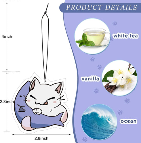 12 Pack Car Air Fresheners Cute Hanging for Women Man Christmas Incense Chips Car Rearview Mirror Pendant Cute Pet Odor Eliminating Air Freshener ...
