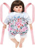 GAGAKU Doll Carrier Fits IKEA Doll, Reborn Baby Doll, Bitty Baby, American Girl Doll up to 18 Inches, Doll Accessories - Pink (Leaf)...