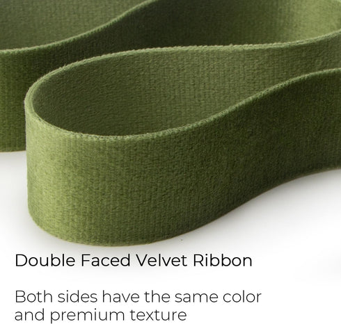 Ribbli Sage Velvet Ribbon Double Faced 3/8 Inch 10-Yard Spool Spring Moss Ribbon Use for Christmas Tree Ornaments Gift Wrapping Wreath Decoration ...