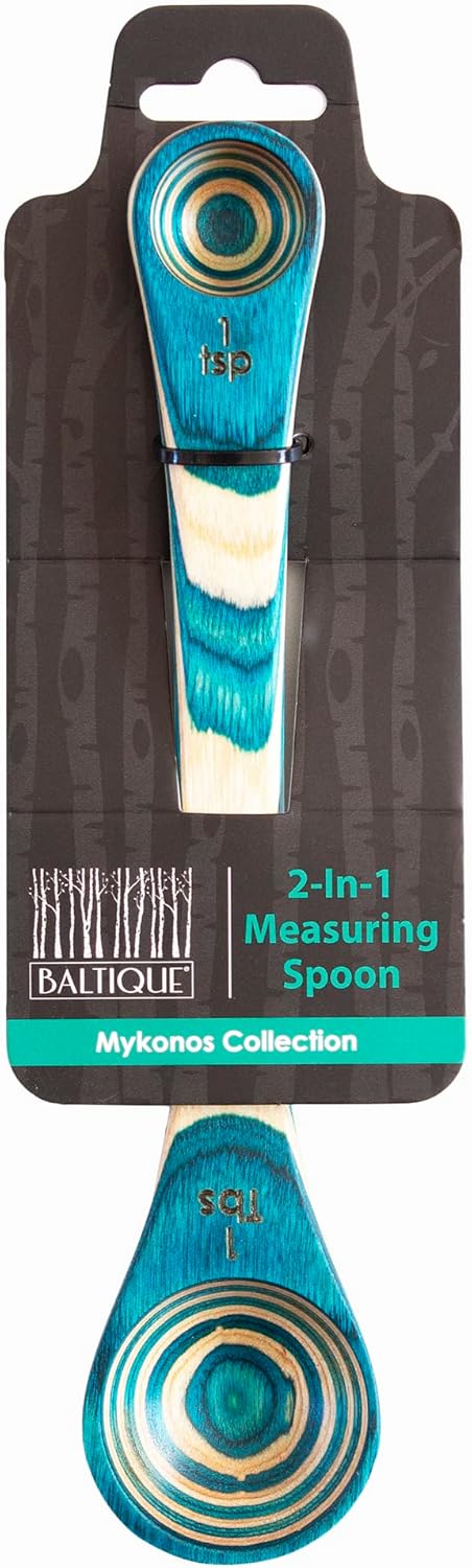Totally Bamboo Baltique Mykonos Collection 2 in 1 Wooden Measuring Spoon with Tablespoon and Teaspoon Measurements...