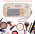 Portable Travel Makeup Bag,Soft Silicone Waterproof Toiletry Cosmetic Bag for Women,Upgrade Anti-Fall Out Zipper Closure Organizer Makeup Case -(S...