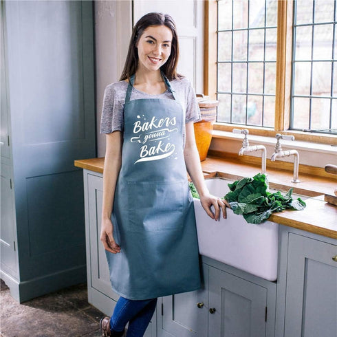 Funny Baking Aprons for Women Men, Cute Baking Gifts for Bakers, Kitchen Cooking Apron with 2 Pockets, Birthday Housewarming Gifts for Mom Wife Hu...