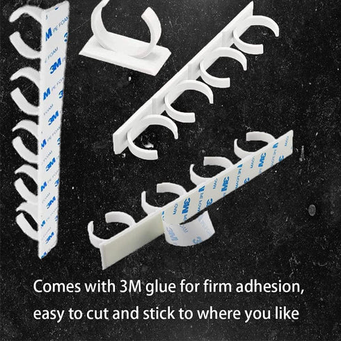 40 Spice Gripper Clips, 8 Strips Spice Racks Hold 40 Plastic Heavy Jars Bottles for Cabinet Door...