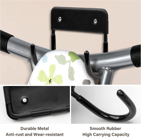Ironing Board Hanger Iron Board Wall Mount for Laundry Rooms, Black...