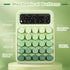 Mechanical Pushbutton Calculator, 12 Digit Large LCD Display, Big Buttons Easy to Press Use as Office Calculators Desktop, Forest Green Computer B...