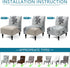 Liykimt Armless Accent Chair Cover Slipcover,Slipper Chair Stretch Spandex Removable for Armless Chair Furniture Protector Covers for Living Dinin...