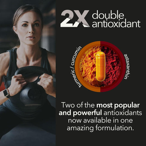 Organic Turmeric Supplement 1500mg,Triple Strength Astaxanthin 12mg,Turmeric Curcumin Supplement,Black Pepper Antioxidant for Absorption, Immune, ...