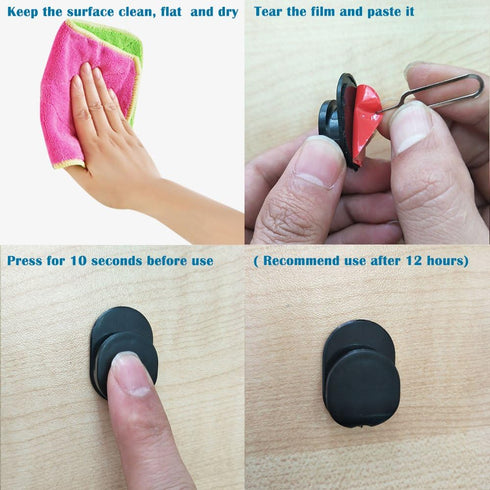 Sonku 6 Piece Ring Hook Mount Accessories, Upgrade Version Phone Mount Hook for Universal Cellphone Finger Ring Holder Grip Stand - (Black)......
