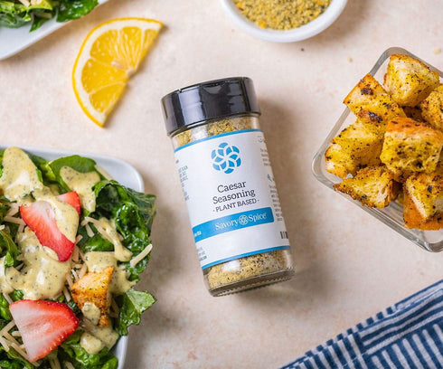 Savory Spice Plant-Based Caesar Seasoning | Vegan Caesar Dressing & Salad Seasoning - Dairy-Free & Vegan Caesar Seasoning Mix (Medium Jar - Net: 2...