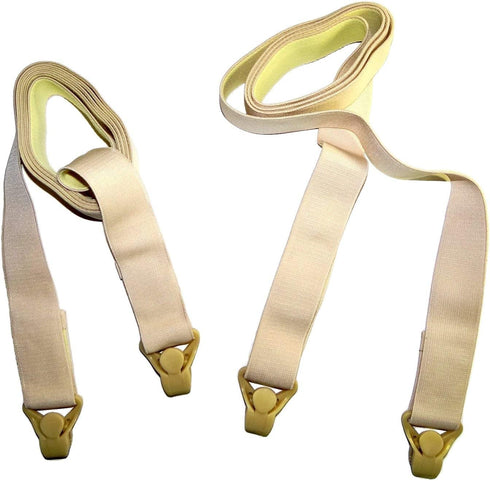 Hold-Up Brand Crisscross Fitted Sheet Strap Stay-Downs with US Patented Gripper Clasps...