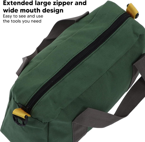 Wide Mouth Tool Bag, Portable Tool Tote Bag Storage Handbag Waterproof High Capacity Tool Storage Bag for Vehicle Maintenance Carpentry Technician...