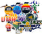28 PCS Utah Vinyl Jazz Basketball Star Stickers for Water Bottle, Laptop, Bicycle, Computer, Motorcycle, Travel Case, Car Decal Decoration Sticker...