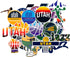 28 PCS Utah Vinyl Jazz Basketball Star Stickers for Water Bottle, Laptop, Bicycle, Computer, Motorcycle, Travel Case, Car Decal Decoration Sticker...