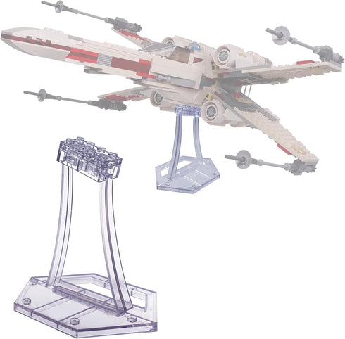 Display Stand for Lego 75301 X-Wing Starfighter, 75348 75346 75347 TIE Bomber, 75333 Jedi Starfighter, for Plane Building Block Set etc. Plastic T...