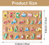 Arabic Alphabet Numbers Wooden Jigsaw Puzzle for Toddlers, Kids Learning Arabic Alphabet Words Puzzle...