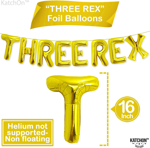 KatchOn Giant Dinosaur Balloons for Birthday Party - 48 Inch, Pack of 4 | Three Rex Party Decorations | Dinosaur Birthday Decorations...