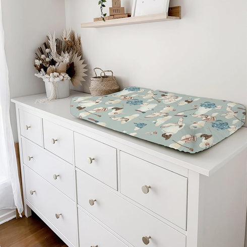 Watercolor Owl Baby Changing Pad Cover for Boy Girl 32''x16'' Owl Bird Castle Book Clouds Unisex Fitted Diaper Change Table Sheets Fantasy Animal ...
