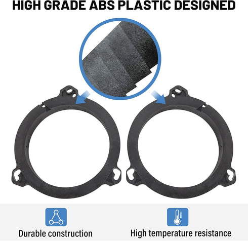 RED WOLF Car Door Speaker Adapter Spacer Ring Compatible with Nissan Frontier Altima Sentra 2004-2019, KIA K2 2011-2019, Infiniti Q25 2011-2021 6....