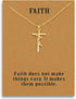 Faith Cross Necklace Gift for her, religious gift for womens,for birthday or Any Special Occasion from, Faith Cross Necklace with Message Card...
