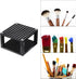 PATIKIL 1pcs Paint Brush Holder, Paint Brush Storage Organizer 96 Holes Plastic Paint Storage Desk Stand Square for Artist Desk Makeup Pencil, Bla...