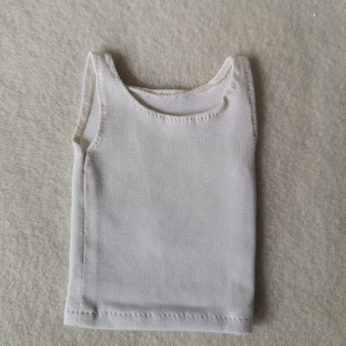1/6 Custom Scale T-Shirt Sleeveless Vest Clothes for 12" Male & Female Action Figure Doll Clothes (White)...